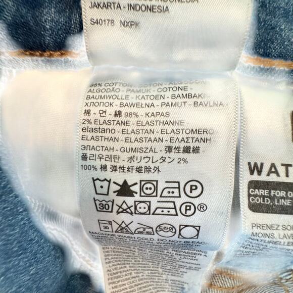 Levis Womens Mile High Cropped Wide Leg Jeans W 29 Button Fly Fisherman Sailor - Picture 8 of 15